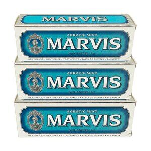 Marvis Toothpaste Aquatic Mint 1.3 oz (3 Pack) - NIB Sealed